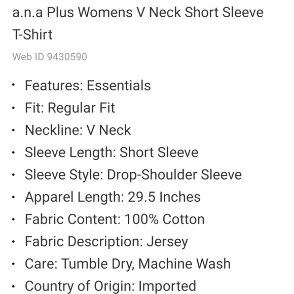 NWOT a.n.a Women's Plus Size Short Sleeve T-shirt - Picture 3 of 3